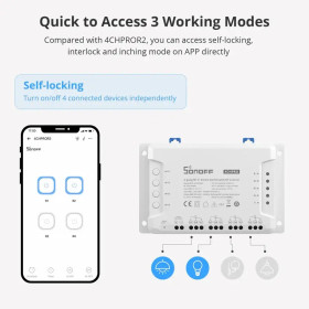 SONOFF 4CHPROR3 4-kanálový Wi-Fi Smart Spínač s RF ovládaním