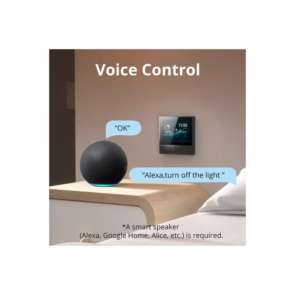 SONOFF NSPanel smart nástenný vypínač a ovládač scén, 86 mm (EU typ), Tmavo sivá