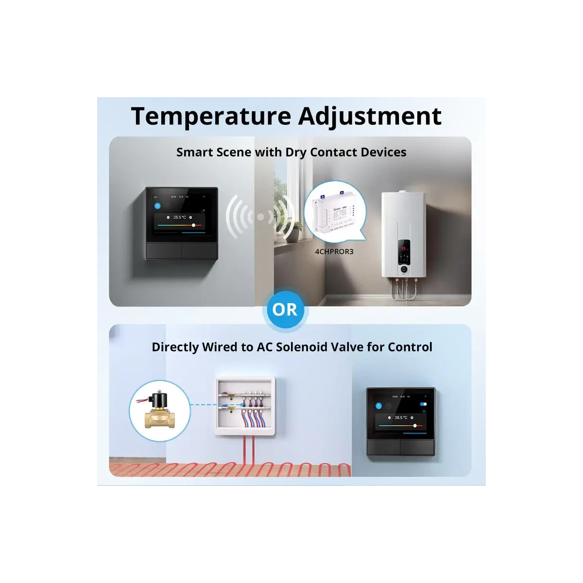 SONOFF NSPanel smart nástenný vypínač a ovládač scén, 86 mm (EU typ), Tmavo sivá