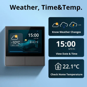 SONOFF NSPanel smart nástenný vypínač a ovládač scén, 86 mm (EU typ), Tmavo sivá