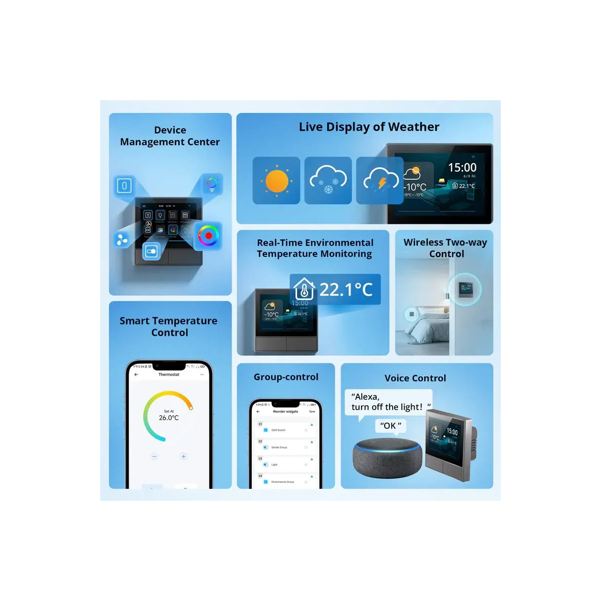 SONOFF NSPanel smart nástenný vypínač a ovládač scén, 86 mm (EU typ), Tmavo sivá