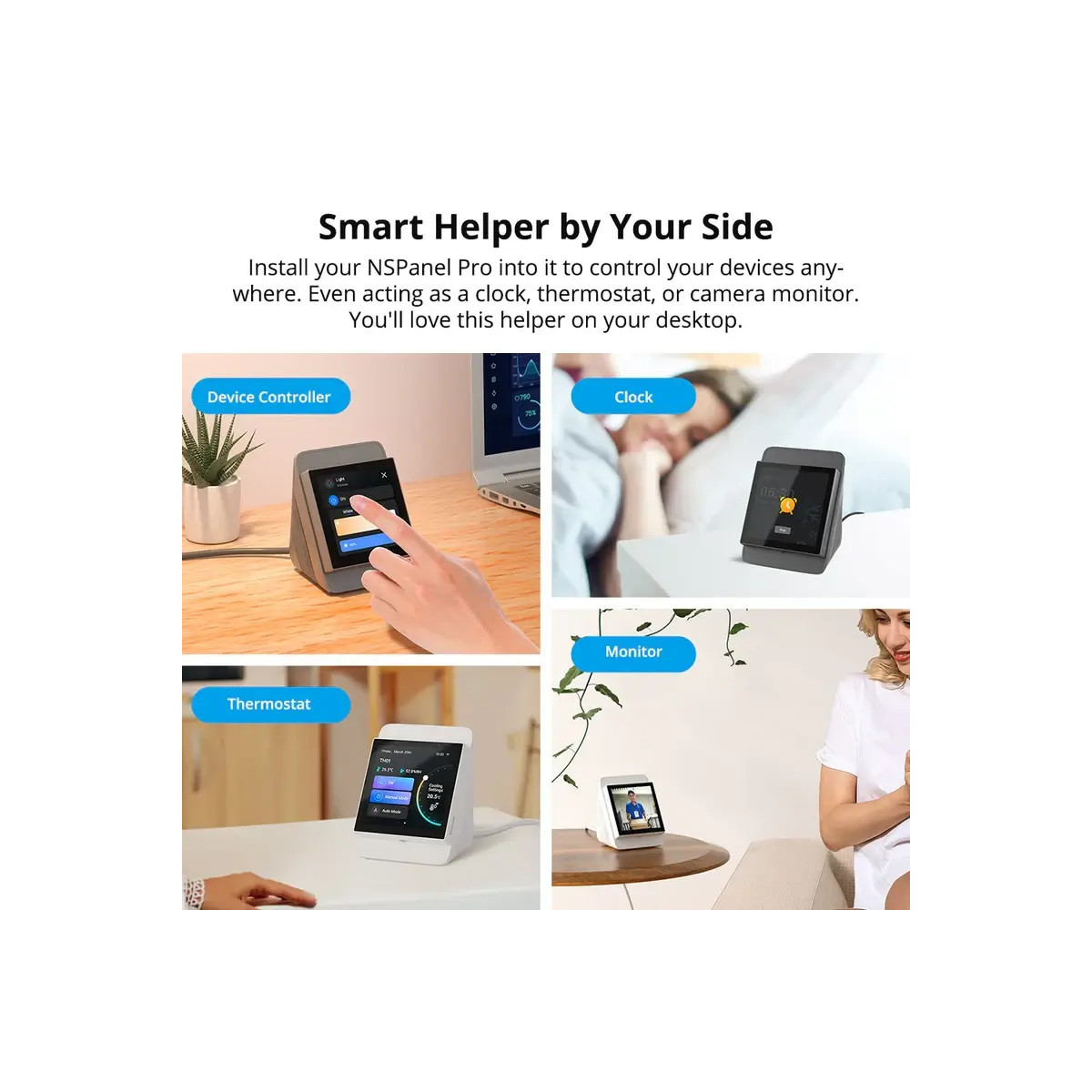 SONOFF stolný stojan pre NSPanel a NSPanel Pro, biely