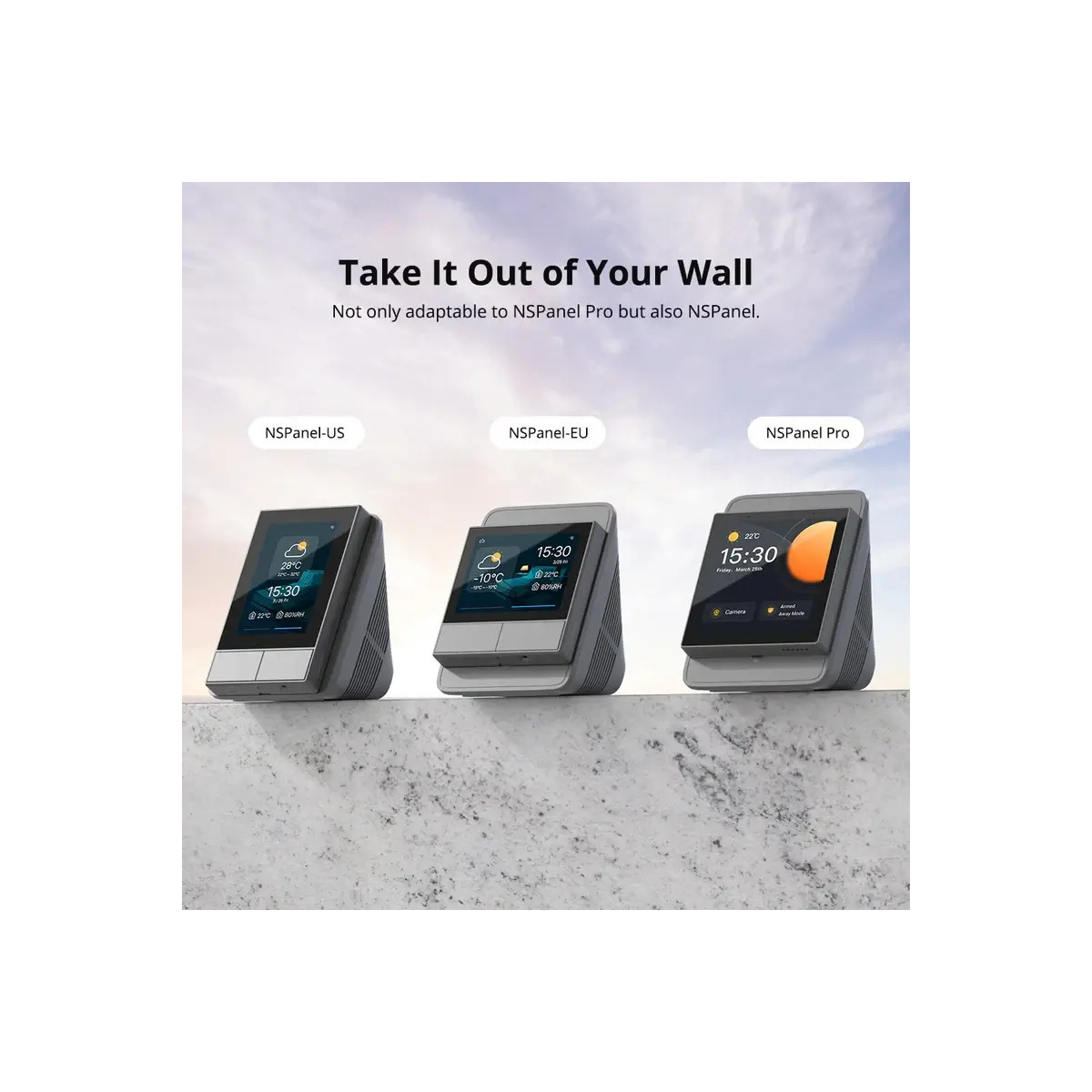 SONOFF stolný stojan pre NSPanel a NSPanel Pro, biely