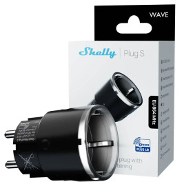 Shelly Wave Plug S LR Čierna - inteligentná zásuvka s meraním spotreby (Z-Wave Long Range)