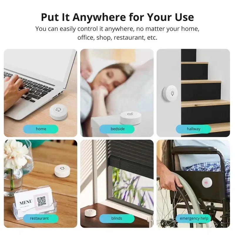 SONOFF SNZB-01P Zigbee bezdrôtové tlačidlo