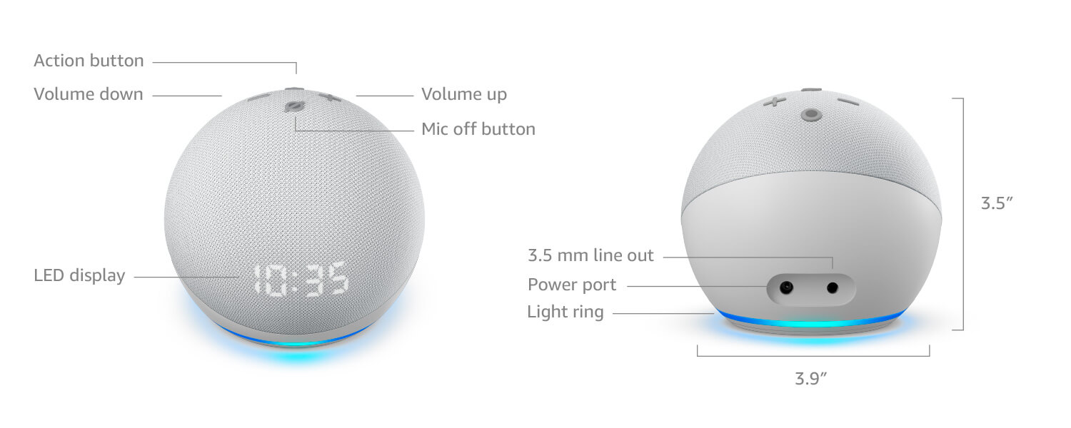 Amazon Echo Dot 4.generation with clock