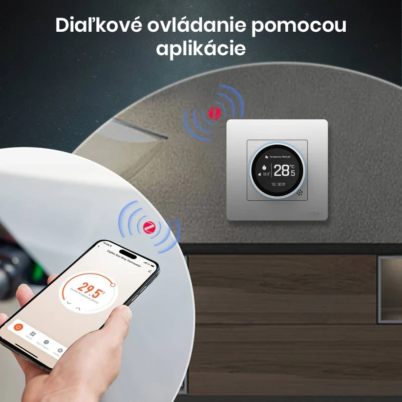 Diaľkové ovládanie - MOES ZigBee Star Ring inteligentný termostat