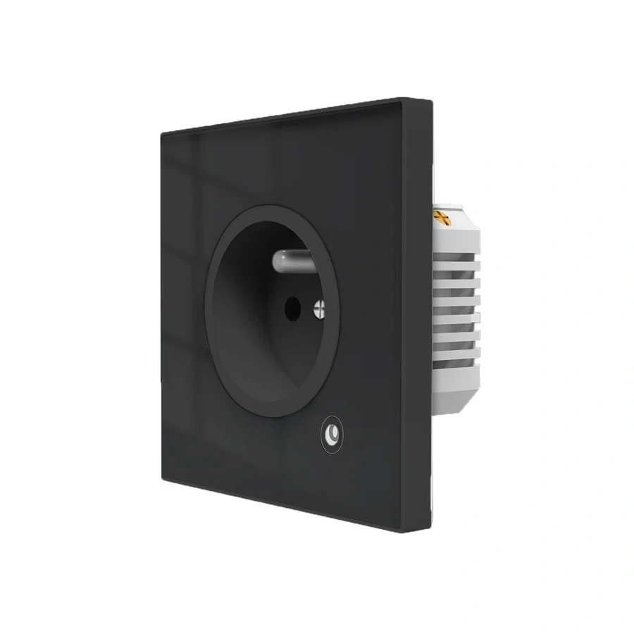 MOES ZigBee inteligentná zásuvka, meranie spotreby, typ E, čierna