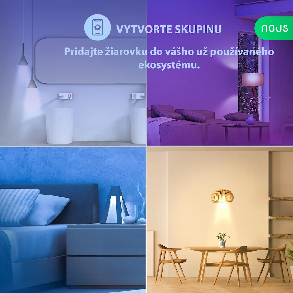 Nous P4 WiFi Smart Žiarovka RGB E14 Tuya