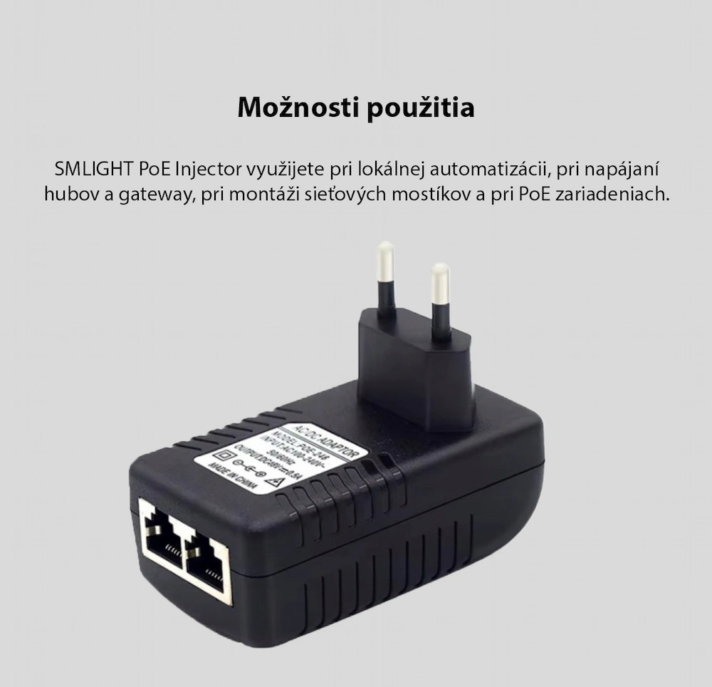 Použitie SMLIGHT PoE Injector