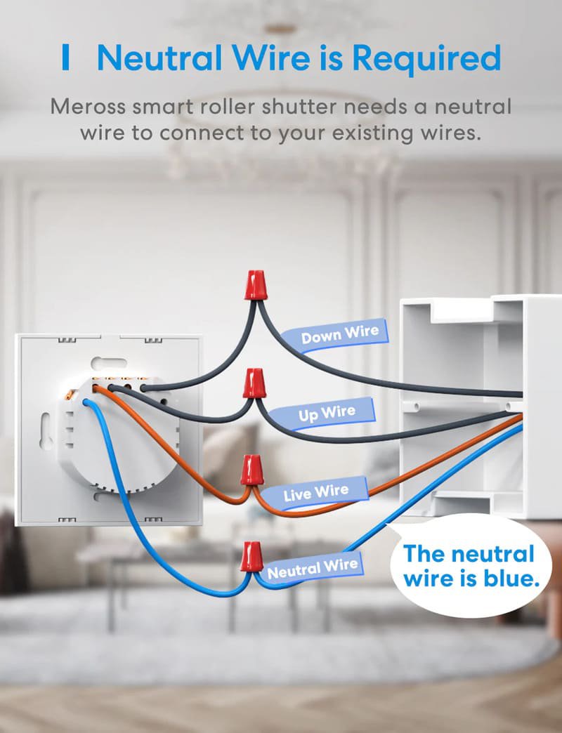 Meross Smart Wi-Fi Roller Shutter, MRS100HK (EU Version)