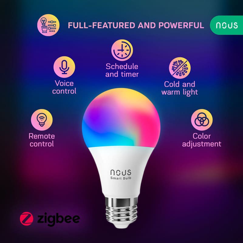 Nous P3 Inteligentná žiarovka Zigbee RGB E27
