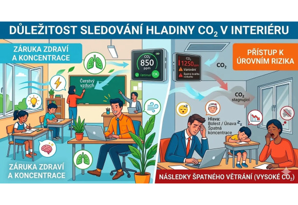 Monitorování CO₂ v interiéru: rychlá cesta k lepšímu vzduchu, spánku a výkonu