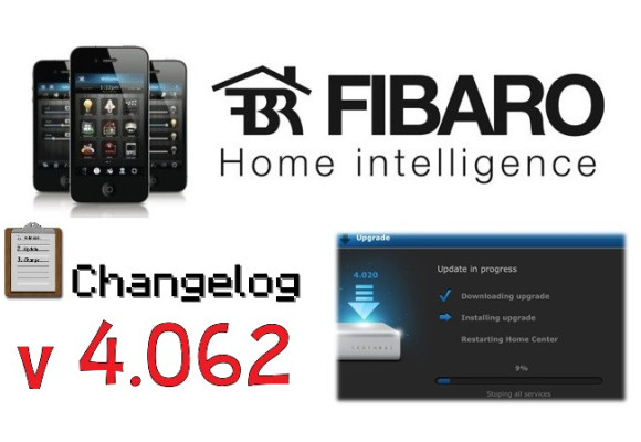 FIBARO HC2 V 4.062 BETA CHANGELOG