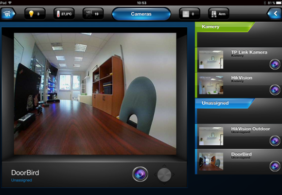 Integration of IP cameras into the Fibaro interface